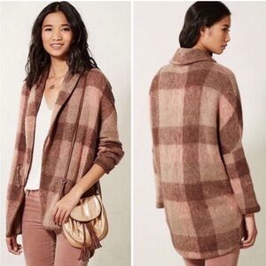 Anthropologie Moth woodland plaid sweater jacket coat
XS/S